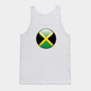 Jamaican National Flag Glossy Button Tank Top